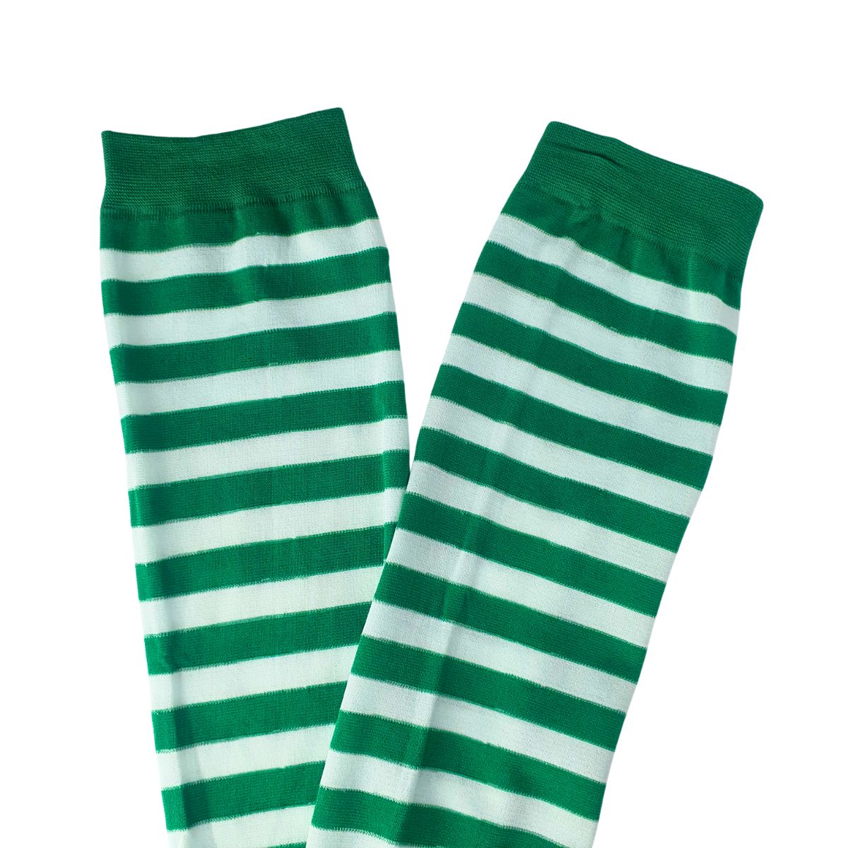 Meia Calça Listrada Verde Com Verde Para Fantasia Cosplay e Festa 5/8 Meia Calça Listrada Verde Com Verde Para Fantasia Cosplay e Festa 5/8